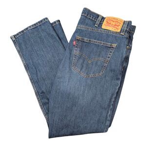 LEVIS 511 JEANS MENS 40x30 BLUE SLIM STRAIGHT MID RISE STRETCH DARK WASH DENIM